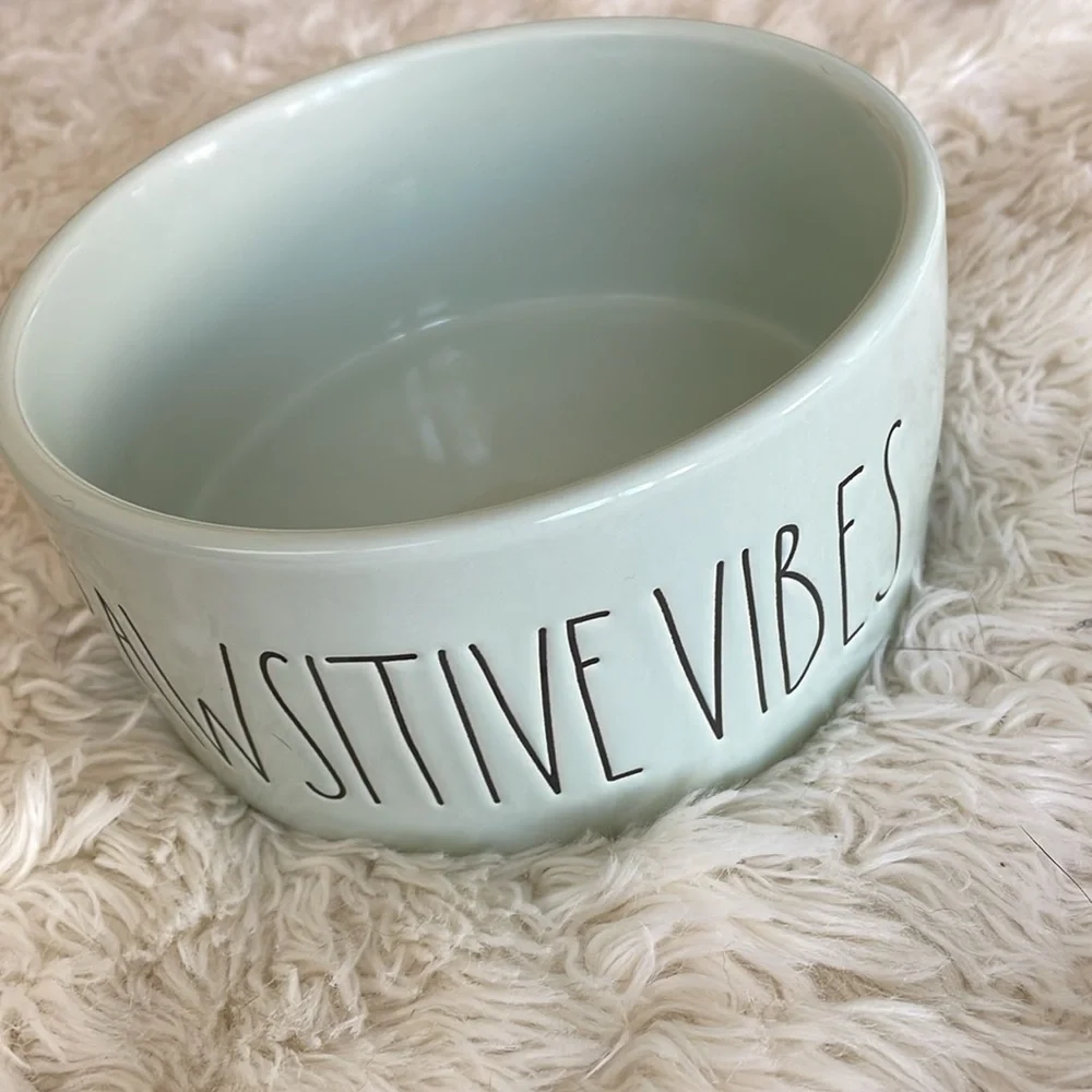 Rae Dunn Pawsitive Vibes Dog Bowl